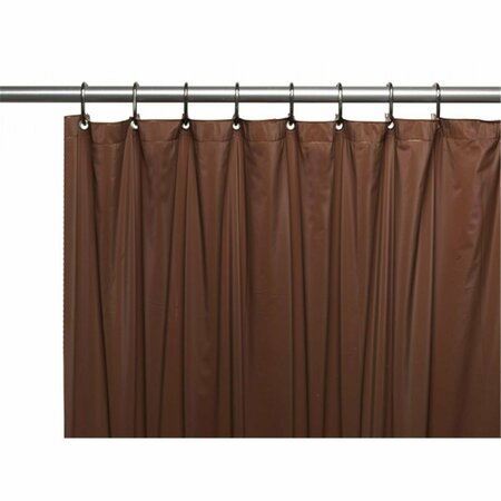 CARNATION HOME FASHIONS USC-4-13 4 Gauge Vinyl Shower Curtain Liner, Brown USC-4/13